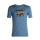 Icebreaker Tech Lite Short Sleeve Crewe Arctic Explorers - Mens, Granite Blue, Small, 104309-401-S