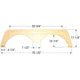 Icon 00417 Dem Axle Fender Skirt Fs669, Colonial White, 417