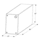 Icon Fresh Water Tank With 1/2in.Ftp And 1-1/4" Filler Wt2457, 58in x 10in x 16", 38 Gallon, 12457