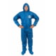 International Enviroguard ViroGuard 2404 Coverall w/Hood, Boot, Elastic Wrist and Back, Blue, L, Case 25, 2404-L
