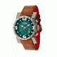 Ita 00.05.03 B Compax Mens Watch, Green Face, Brown Band