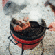 Kamado Joe Joe Jr. 13.5 inch Charcoal Grill, Red, Small, KJ13RH
