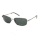 Kenneth Cole New York KC7024 Sunglasses - Shiny Gun Metal Frame Color, Green Lens Color