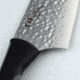 Kershaw Luna Chef's Knife Kitchen Knife, 8in, Hammered Finish 1.4116 Stainless, Drop Point Blade, Black/Gray Rubberized Synthetic Handle, AB7066