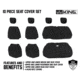 King 4WD Seat Covers, Jeep Wrangler JK 2 Door 2008 - 2012, Neoprene, Black/Black, 11010301