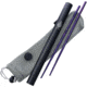 Kizer Cutlery Chopsticks Tiium, 8.5in Overall, Purple Anodized w/ Sculpted Texture, Comes In Titanium Capsule w/ Threaded Cap, Padded Draw String Pouch, T309A3