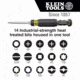 Klein Tools 15in1 Multi-Bit Ratcheting Screwdriver, Black/Yellow, 32305