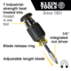 Klein Tools 8in1 Multi-Bit Adjustable Length Stubby Screwdriver, Black, 32308