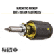 Klein Tools 8in1 Multi-Bit Adjustable Length Stubby Screwdriver, Black, 32308