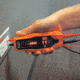 Klein Tools Electronic AC/ DC Voltage Tester, 12 - 600V, Orange/Black, ET60
