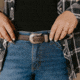 Lejon Magnolia Leather Belt - Womens, Dark Chocolate, Small, VB-10002-S