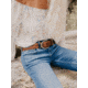 Lejon Patina Leather Belt - Womens, Brown, Extra Large, VB-66133-XL