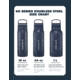 LifeStraw Go Stainless Steel 18oz Water Bottle w/Filter, Aegean Sea, LGV418ASWW