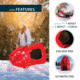 Lifetime Products 48in Premium Snow Sled, 2 Pack, Red, 91181