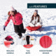 Lifetime Products 48in Premium Snow Sled, 2 Pack, Red, 91181