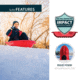 Lifetime Products 48in Premium Snow Sled, 2 Pack, Red, 91181