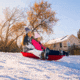 Lifetime Products 48in Premium Snow Sled, 2 Pack, Red, 91181