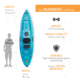 Lifetime Products Kenai 103 Sit-On-Top Kayak, Bahama Fusion, Large, 91146