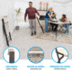 Lifetime Products 37-Inch Fold-In-Half Table and 4 Chairs Set