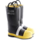 LION HellFire 14in Kevlar Insulted Rubber Boots, Black/Yellow, 8 US, 807-6000-8