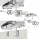 Magma Square/Flat or Side Bulkhead Rail Mount HD Dual 40752