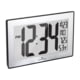 Marathon Atomic Digital Wall Clock, Black/Stainless Steel, 9.5in x 1in x 6in, CL030068-BK-SS-NA