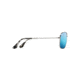 Maui Jim Breezeway Polarized Aviator  Sunglasses,Silver,Blue Hawaii Lens B773-17
