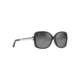 Maui Jim Melika Fashion  Sunglasses,Gloss Black with Silver Temples,Neutral Grey Lens GS760-02