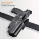 Maxtor Tactical Classic Clip-on Kydex OWB Belt Holster w/ TLR-8, Sig Sauer P365 X-MACRO, Right, Carbon Fiber, OWBCP-CF-MACRO-TLR8