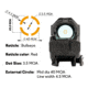 Meprolight M22 Reflex Red Dot Sight, 1x28mm, 3.5/40 MOA Bullseye, Amber, 56223200