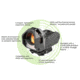 Meprolight M22 Reflex Red Dot Sight, 1x28mm, Triangle 10 MOA, Amber, 56224110