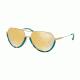 Michael Kors AUSTIN MK1031 Sunglasses 10247P-58 - Teal Mosaic Frame, Liquid Gold Mirror Lenses
