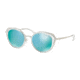 Michael Kors CHARLESTON MK1029 Progressive Prescription Sunglasses MK1029-113725-52 - Lens Diameter 52 mm, Frame Color Shiny Silver/crystal Clear