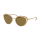 Michael Kors CHARLESTON MK1029 Progressive Prescription Sunglasses MK1029-116873-52 - Lens Diameter 52 mm, Frame Color Shiny Pale Gold/brown Transpar