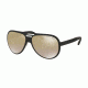 Michael Kors CLEMENTINE I MK5011 Sunglasses 11226E-59 - Black Soft Touch Frame, Gold Flash Lenses