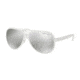 Michael Kors CLEMENTINE I MK5011 Sunglasses 11236G-59 - White Soft Touch Frame, Silver Mirror Lenses