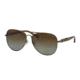 Michael Kors FIJI MK1003 Sunglasses 1002T5-58 - Gunmetal Frame, Brown Gradient Polarized Lenses