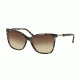Michael Kors MK 6029 MK6029 Sunglasses 310713-56 - Black Tortoise/Silver Frame, Smoke Gradient Lenses