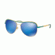 Michael Kors VIVIANNA I MK1012 Single Vision Prescription Sunglasses MK1012-110625-58 - Lens Diameter 58 mm, Frame Color Gold/ Turquoise