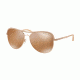 Michael Kors VIVIANNA I MK1012 Single Vision Prescription Sunglasses MK1012-11072T-58 - Lens Diameter 58 mm, Frame Color Rose Gold/Taupe