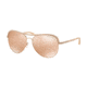 Michael Kors VIVIANNA I MK1012 Single Vision Prescription Sunglasses MK1012-1107R1-58 - Lens Diameter 58 mm, Frame Color Rose Gold/Taupe