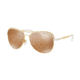 Michael Kors VIVIANNA I MK1012 Single Vision Prescription Sunglasses MK1012-11122T-58 - Lens Diameter 58 mm, Frame Color Gold White