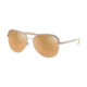 Michael Kors VIVIANNA I MK1012 Single Vision Prescription Sunglasses, 58mm, Shiny Silver, MK1012-11535A-58-SV
