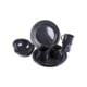 MIL-TEC 12-Piece Enamelled Dish Set, Black, 14678002