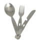 MIL-TEC 3-Piece Stainless Steel Camping Eating Utensil