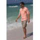 Mojo Sportswear Company Coastal Linen Shirt Short Sleeve - Mens, Sailor Sunset, 2XL, SLSNST - XXL - CSTL SHT SS