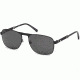 Mont Blanc MB655S Sunglasses - Matte Black Frame Color, Smoke Lens Color
