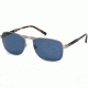 Mont Blanc MB655S Sunglasses - Shiny Dark Ruthenium Frame Color, Blue Lens Color