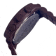 MOS Mens Berlin Strap Watch w/Day and Date Dark Brown Bezel, Dark Brown/Tonneau-shaped Case, Black/analog Dial, Purple Hands MOSBN104