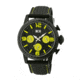 MOS La102 Los Angeles Mens Watch, 47mm, Black Strap, Yellow/Black Dial MOSLA102